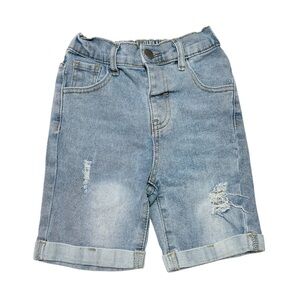 SHEIN Blue Distressed Denim Shorts